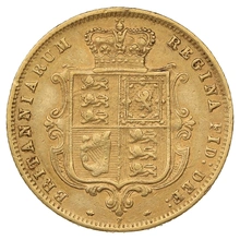1875 Mezza Sterlina - Vittoria Giovane - Stemma Coronato - Londra