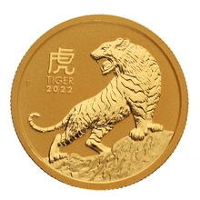 Anno della Tigre 2022 in oro 1/4oz - Perth Mint
