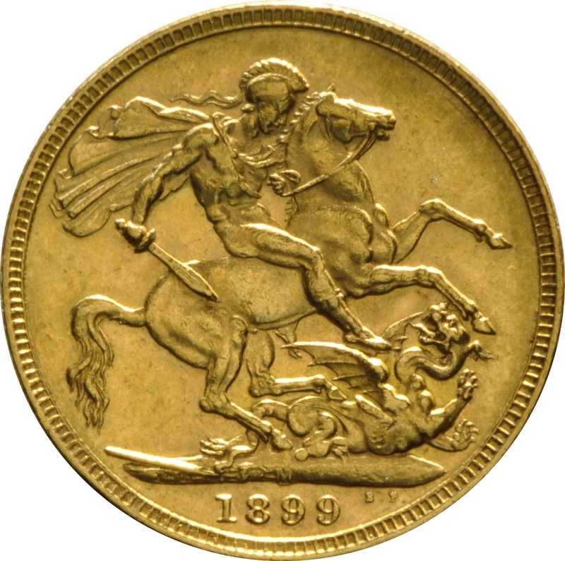 1899 Sterlina d'Oro - Vittoria Testa Velata - M