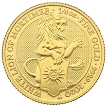 2020 Leone Bianco di Mortimer d'Oro 1/4oz- Queen's Beast