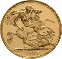 1987 Sterlina - Elisabetta II - Corona Gotica Proof