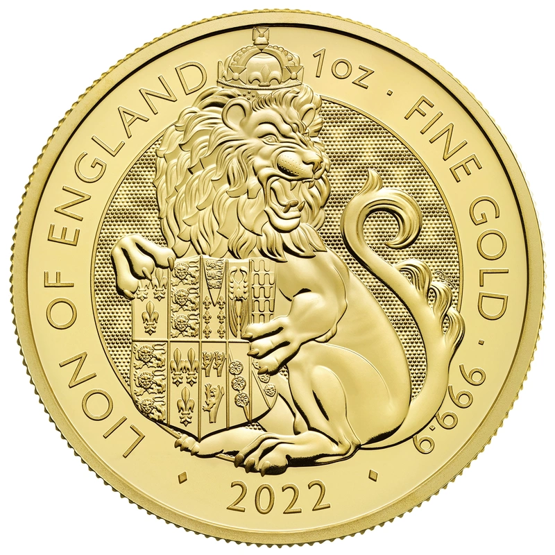 2022 The Lion of England - Tudor Beasts 1oz Gold Coin