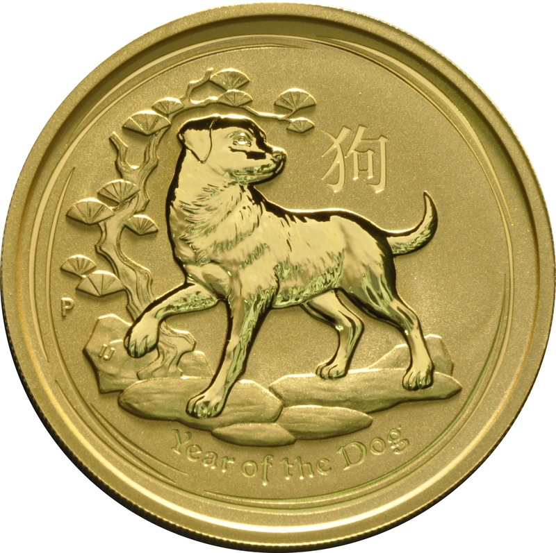 Anno del Cane 2018 in Oro 2oz -Perth Mint