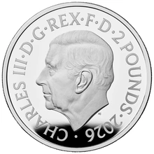 2026 Royal Mint 1 oz Anno del Cavallo Moneta d'argento Proof