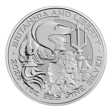 2026 Britannia e Liberty Moneta d'Argento da 1oz