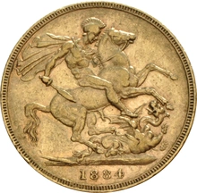 1884 Sterlina - Vittoria Giovane -  Londra