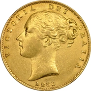 1853 Sterlina - Vittoria Giovane - Stemma Coronato - Londra