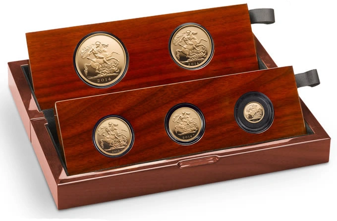 2014 Proof Sterline d'Oro - Cofanetto da 5 Monete
