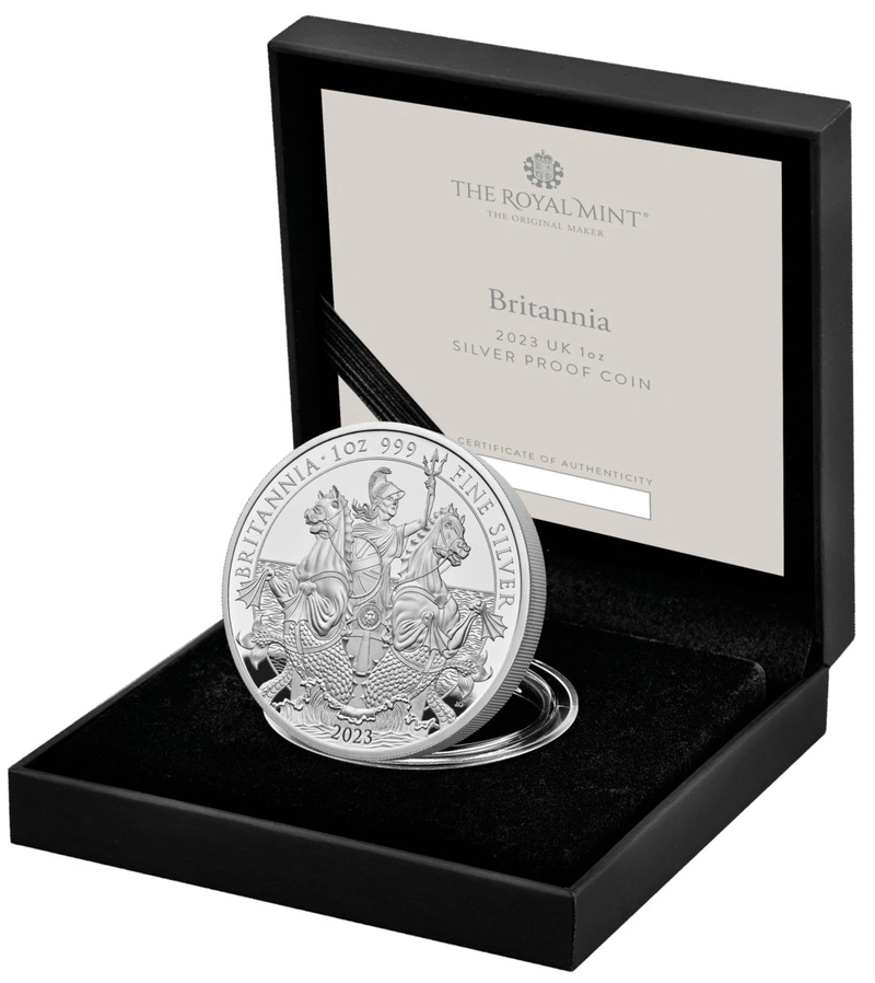 2023 Britannia d'Argento Proof 1oz Confezionata