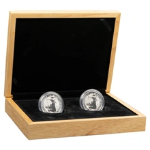 Cofanetto Regalo - 2 x Monete d'argento 1oz 39mm
