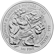 2025 Beowulf e la madre di Grendel Moneta d'Argento 1oz - Serie Miti & Leggende