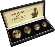 1987 Proof Britannia d'Oro - Cofanetto da 4 Monete
