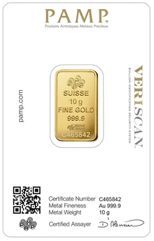 PAMP Lingottino d'Oro 10g