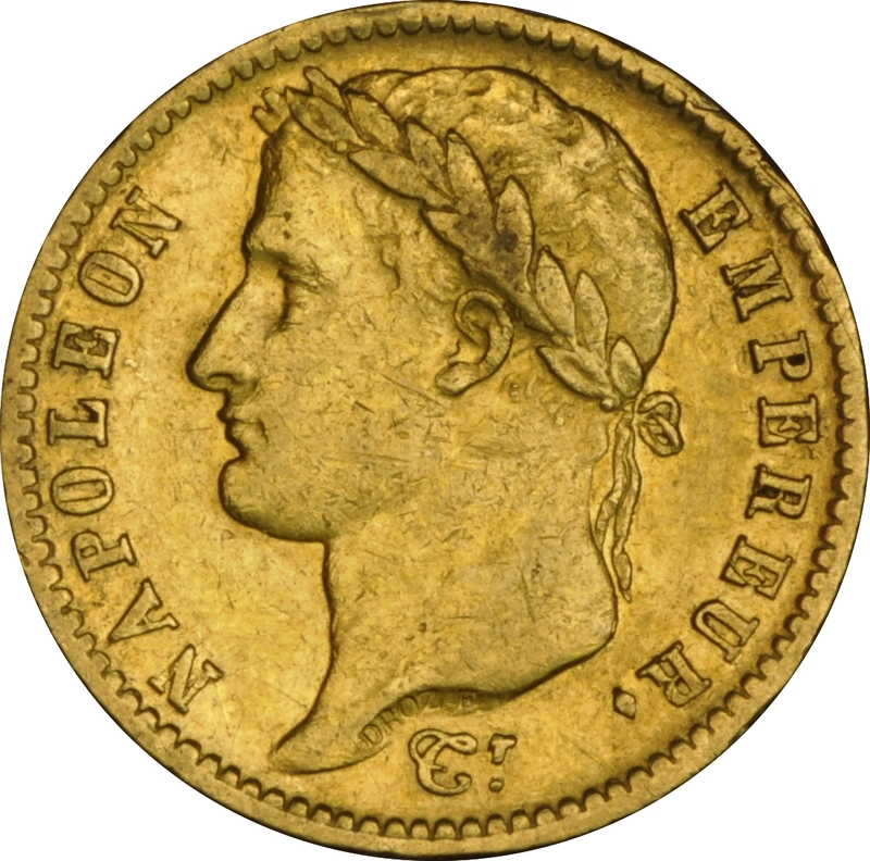 20 French Francs - Napoleon (I) Laureate Head 1807-1815