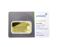 Umicore 20 Grammi Lingottino d'Oro