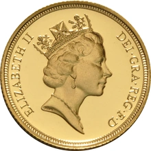 1990 Proof Sterlina d'Oro - Cofanetto