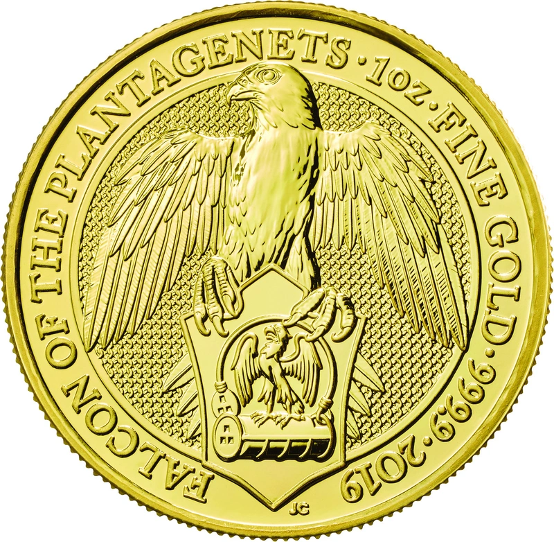Il Falco dei Plantageneti d'Oro 1oz - Queens Beast