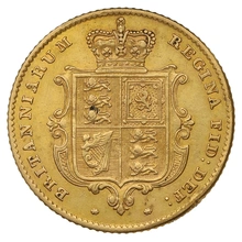 1852 Mezza Sterlina - Vittoria Giovane - Stemma Coronato - Londra
