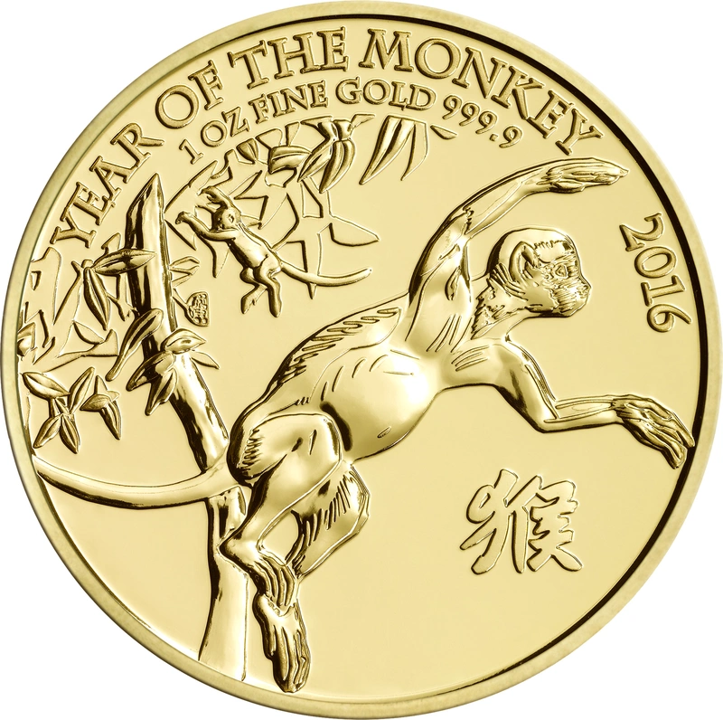Anno della Scimmia 2016 d'Oro - Royal Mint