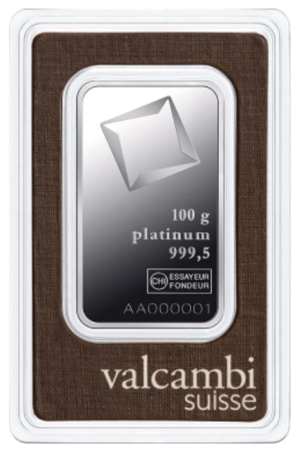 Valcambi Lingotto di Platino 100g