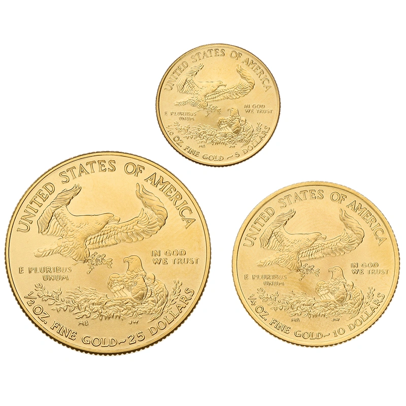 Confezione da 3 Eagle Americane d'Oro 2020