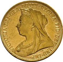 1900 Sterlina d'Oro - Vittoria Testa Velata - S