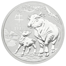 Anno del Bue d'Argento 2021 1/2oz - Perth Mint