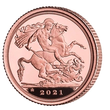 2021 Sterline d'Oro Proof - Cofanetto da 5 Monete