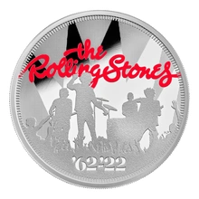 The Rolling Stones - Moneta d'Argento Proof 1oz Serie Leggende della Musica