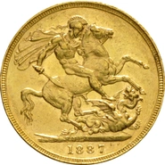 1887 Sterlina - Vittoria - Giubileo - M
