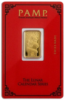 Lingottino d'Oro PAMP 5g Anno del Drago