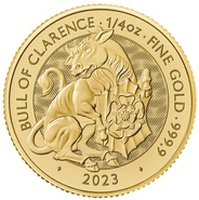 Toro Nero del Duca di Clarence 2023 1/4oz - Moneta d'Oro serie Tudor Beasts