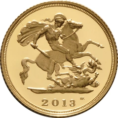 2013 Mezza Sterlina - Elisabetta II - Quarto Ritratto con Diadema - Proof senza Confezione
