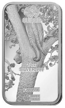 PAMP 1oz 2022 Anno della Tigre Lingotto d'Argento