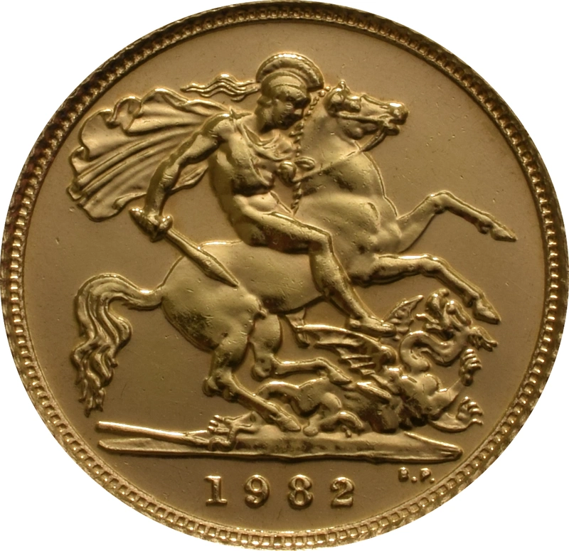 1982 Mezza Sterlina - Elisabetta II - Corona Giovane