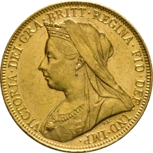 1900 Sterlina d'Oro - Vittoria Testa Velata - M