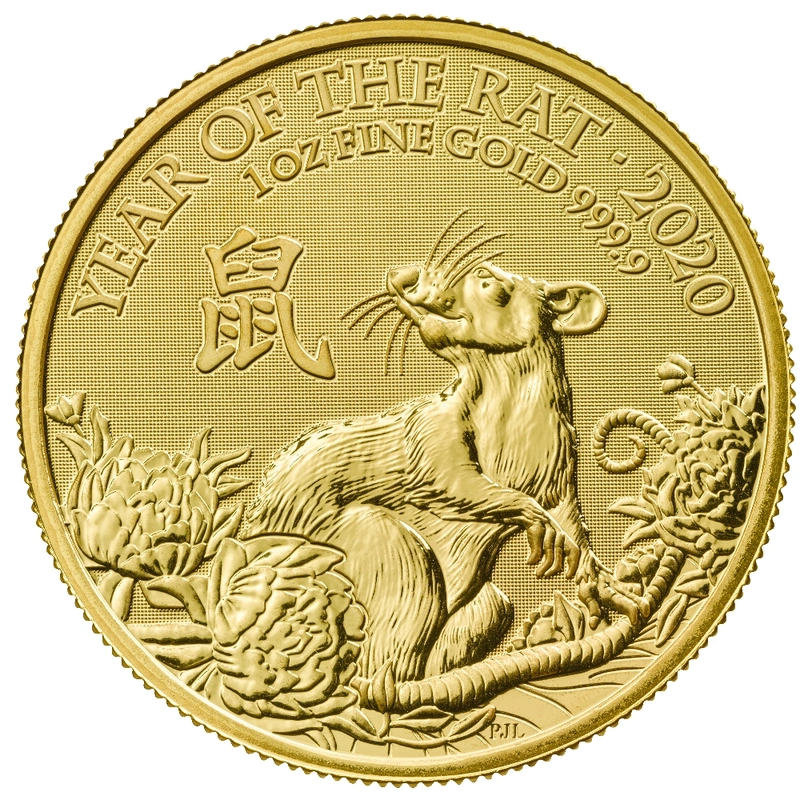 Anno del Ratto 2020 d'Oro 1oz - Royal Mint