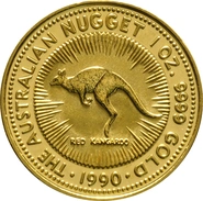 1990 Nugget Australiana d'Oro 1oz