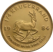 1984 Krugerrand d'Oro 1/4oz