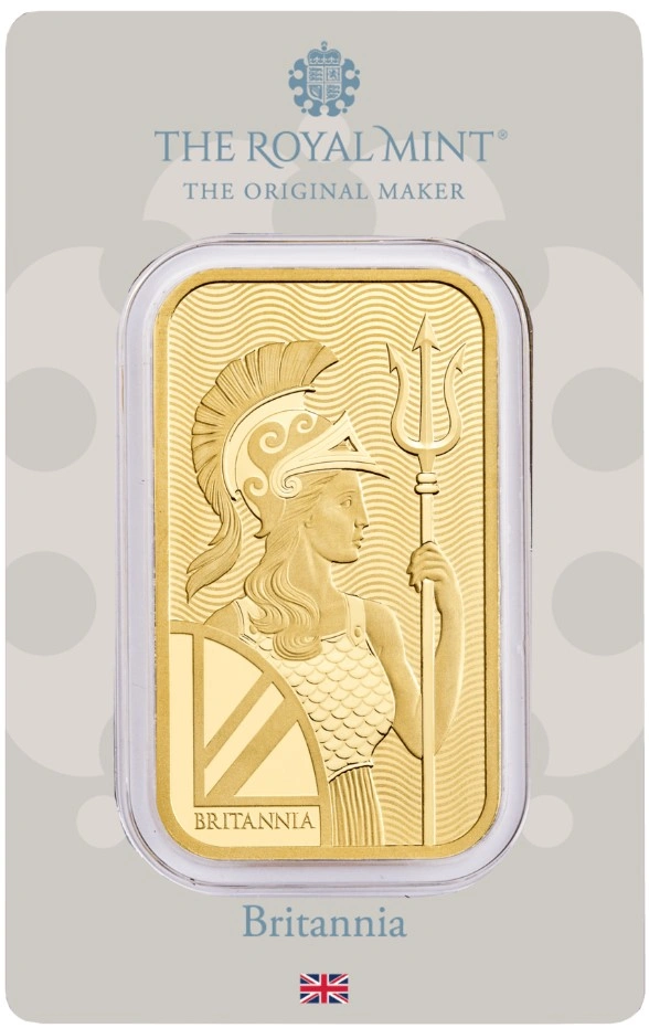 Lingotto d'oro coniato Britannia da 1 oz