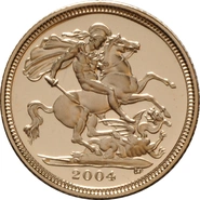2004 Mezza Sterlina - Elisabetta II - Quarto Ritratto con Diadema - Proof senza Confezione