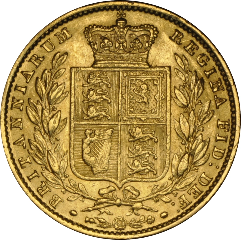 1856 Sterlina - Vittoria Giovane - Stemma Coronato - Londra