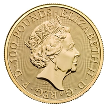 Unicorno di Scozia d'Oro 1oz - Queen's Beast