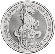 2021 Cavallo Bianco di Hanover di Platino 1oz - Queen's Beast