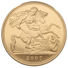 2007 Proof Sterline d'Oro - Cofanetto da 4 Monete