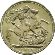 1915 Sterlina d'Oro - Re Giorgio V - M