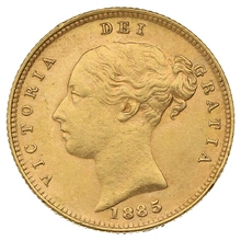 1885 Mezza Sterlina - Vittoria Giovane - Stemma Coronato - Londra