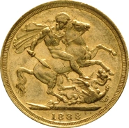 1888 Sterlina - Vittoria - Giubileo - S