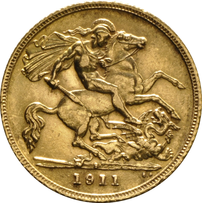1911 Mezza Sterlina - Giorgio V - S