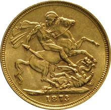 1873 Sterlina - Vittoria Giovane - M